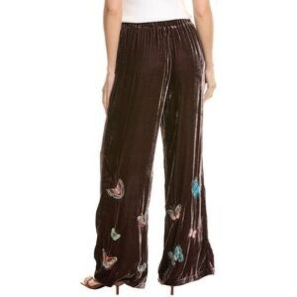 Johnny Was Luciana Seamed‎ Wide Leg Silk-Blend Pants SZ L NWT - Picture 2 of 10